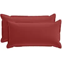 vidaXL Kussensloop 2 st HOUTEN Wijnrood 40 x 80 cm Polyester
