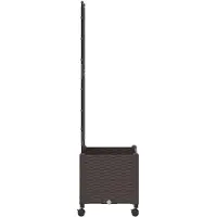 vidaXL Tuinsteker met schutting en wielen Bruin 40 x 40 x 149 cm PP