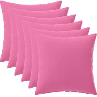 vidaXL Kussensloop 6 pcs HEERLEN Roze 30 x 30 cm Polyester