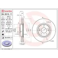 Brembo 09.D210.11 Remschijf