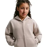 Nike Girls' Studio Fleece Full Zip Hoodie Junior, beige