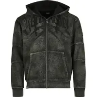 Rock Rebel by EMP - Rock Vest met capuchon - Rebels & Reapers - S tot XXL - voor Mannen - zwart-groen | Maat S