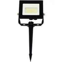 Heitronic Bolton 2.0 schijnwerper, 10 W, grondspies, stekker, zwart, Aluminium