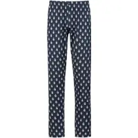 Mey Pyjamabroek 'Pancake Proof' opaal / donkerblauw / roestbruin / offwhite