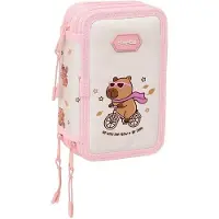 Safta Capibara Etui Wit,Roze Man