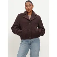 NUKUS Dames Jassen Madelin Jacket Boucle - Bruin - Maat S