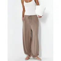Busem Dames Lange Elastische Taille Joggingbroek