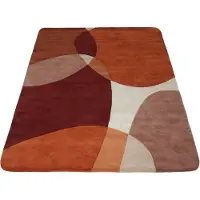 Veer Carpets Vloerkleed abstract /bruin rounded corners 230 x 330 cm