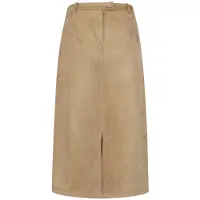 Smashed Lemon Midi rok van faux suède |