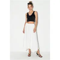 Bianco Hoge Taille A-Lijn Midi Rok