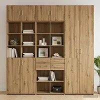 vidaXL Opbergkast met Planken Artisanaal eiken 70 x 42,5 x 225 cm