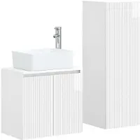vidaXL Badkamerkastset, 2 stuks, hoogglanzend wit, 33 x 34,5 x 100 cm