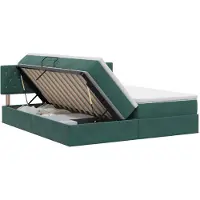 vidaXL Opbergbed met hoofdeinde 2 st Donkergroen