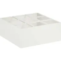 vidaXL Plantenbak Wit 100 x 100 x 40 cm Koudgewalst staal