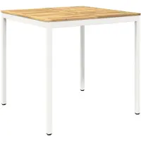 vidaXL Tuin Bar Tafel Wit 110 x 108,5 x 105 cm Massief Acacia Hout
