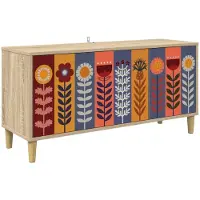 vidaXL Tv-meubel ESSEN 102 x 33 x 50 cm Sonoma Bewerkt hout