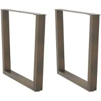 vidaXL Eettafelpoten 2 st V-vormig 80x(72-73,3) cm staal naturel
