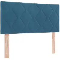 vidaXL Boxspringbed met matras Donkerblauw 120 x 200 cm Fluweel