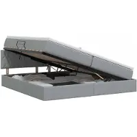 vidaXL Opbergbed met matras Lichtgrijs 200 x 200 cm fluweel
