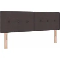 vidaXL Boxspringbed met matras Donkerbruin 140 x 190 cm Stof