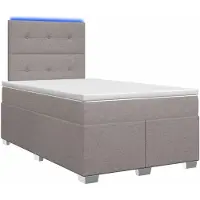 vidaXL Boxspringbed met matras, taupe, 120 x 190 cm, gestoffeerd