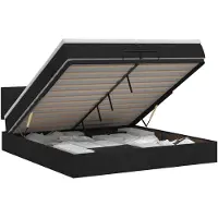 vidaXL Ottoman bed met matras met hoofdeinde Zwart 200 x 200 cm Stof