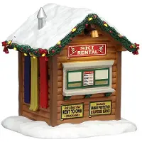 Lemax Ski rental, ac adaptable (not included) ornament
