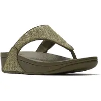 FitFlop Lulu Shimmerglitz teenslippers GROEN - Maat 43