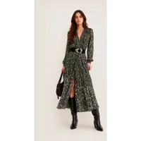 Ba&sh Dames Groene Kacy-jurk (40), Casual, Viscose, Lange mouwen 1H26KACY