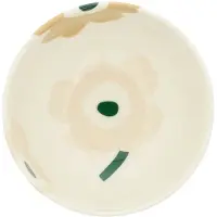 Marimekko Unikko kom 3 dl Beige-wit-licht zand-donkergroen