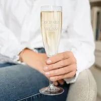 Yoursurprise Gepersonaliseerd kunststof champagneglas - Gegraveerd