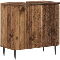 vidaXL Wastafel kabinet voor de badkamer ZWOLLE Oud hout