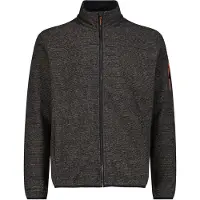CMP - Jacket Jacquard Knitted 38H2237 - Fleecevest 50, zwart/grijs