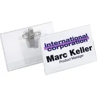 Durable Naambadges met combiklem, 54 x 90 mm, 50 stuks