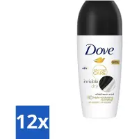 Dove 12 x Deodorant Roller - Invisible Dry - 50 ml - Deodorant - Antitranspirant - - Invisible Dry - 48 Uur Bescherming