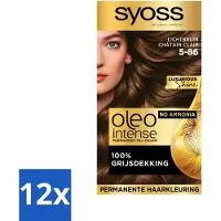 Syoss Oleo Intense - Haarverf - 5-86 - Licht Bruin - 115ml x 12