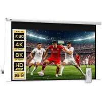HOMCOM Projection Screen-Kunststoff-251L x 8B x 168H cm-Weiß