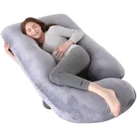 G&G zwangerschapskussen - Voedingskussen - Zijslaapkussen - Lichaamskussen - Body pillow - 170cm - G-vorm - Pluche - Wasbaar
