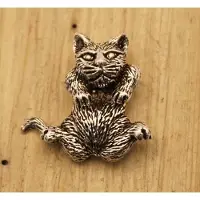 925 Sterling zilver hanger bewegende kat - zilveren hanger van kat die er aan hangt - leuke katten hangertje van zilver - kattenliefhebbers cadeau tip