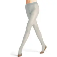 Falke Chevron gedessineerd materiaal halfdoorzichtig 50 DEN panty dames grijs - maat M-L