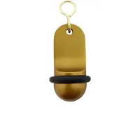 Combicraft Blanco Mini Classic hotel sleutelhanger goud - 60x25mm - 5 stuks