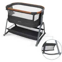 Maxi-Cosi Iora Plus Co-sleeper - Elegance Graphite - 100% gerecyclede stoffen - Schommelfunctie - Rollende wielen - Dik matras