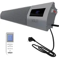 Volt! VOLT I-Red Terrasverwarmer - 3000W - Infrarood Heater - Terrasheater - Wifi - Ecostand - IP44 - 185CM - Grijs