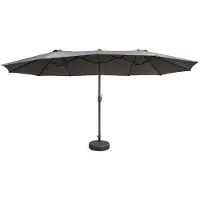 Nexxt Dubbele Parasol Xxl 450 X 260cm - Zwart - Waterafstotend - met Handslinger