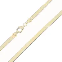 Cavill - 375 Geelgouden Herringbone Ketting - 9 Karaat Goud - 45 cm - Fijne Gouden Sieraden - Elegant Dagelijks Draagbaar - Hoogglans Polijsten