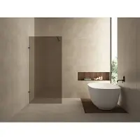 Wiesbaden Inloopdouche Less 120x200 cm 8 mm Nano Vintage Brons Glas Gunmetal