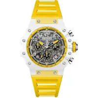 Invicta Racing 69677 Herenhorloge - Quartz Uurwerk - Acryl met Zilveren Wijzerplaat - 43 mm