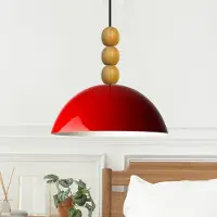 Bamyum Lipeo hanglamp, industriële Modern stijl, Ø26 cm, rood metalen lamp