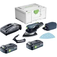 Festool DTSC 200-Basic accu-deltaschuurmachine 18 V 145 x 195 mm borstelloos + 2x accu 4,0 Ah + oplader + Systainer
