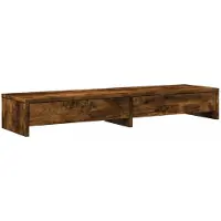 vidaXL Monitorstandaard met lades 100x27x15 cm hout gerookt eikenkleur
